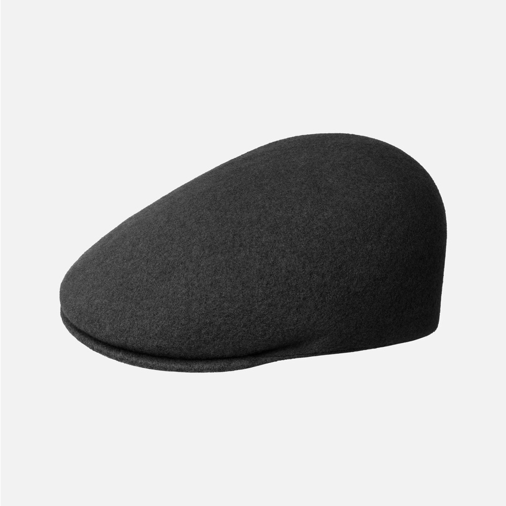 Kangol Charcoal Wool Flat Cap